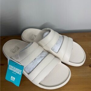 Reef Off-White Slide Sandals